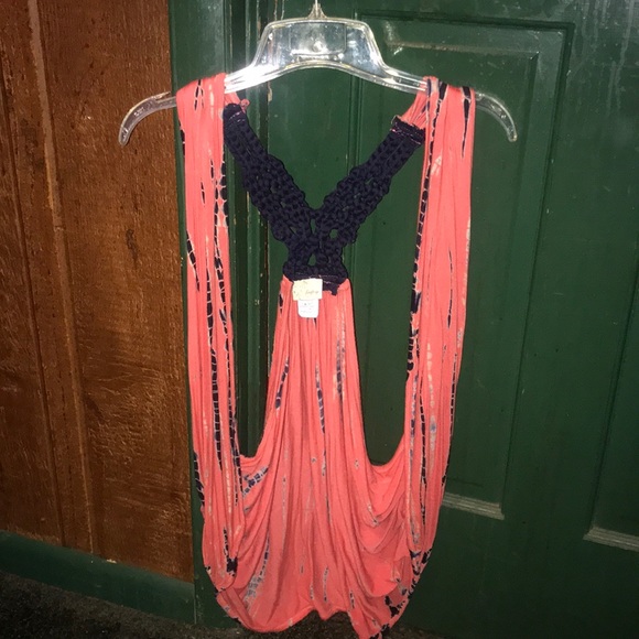 Tie Dye Open Front Tank Layering Piece - Picture 1 of 5